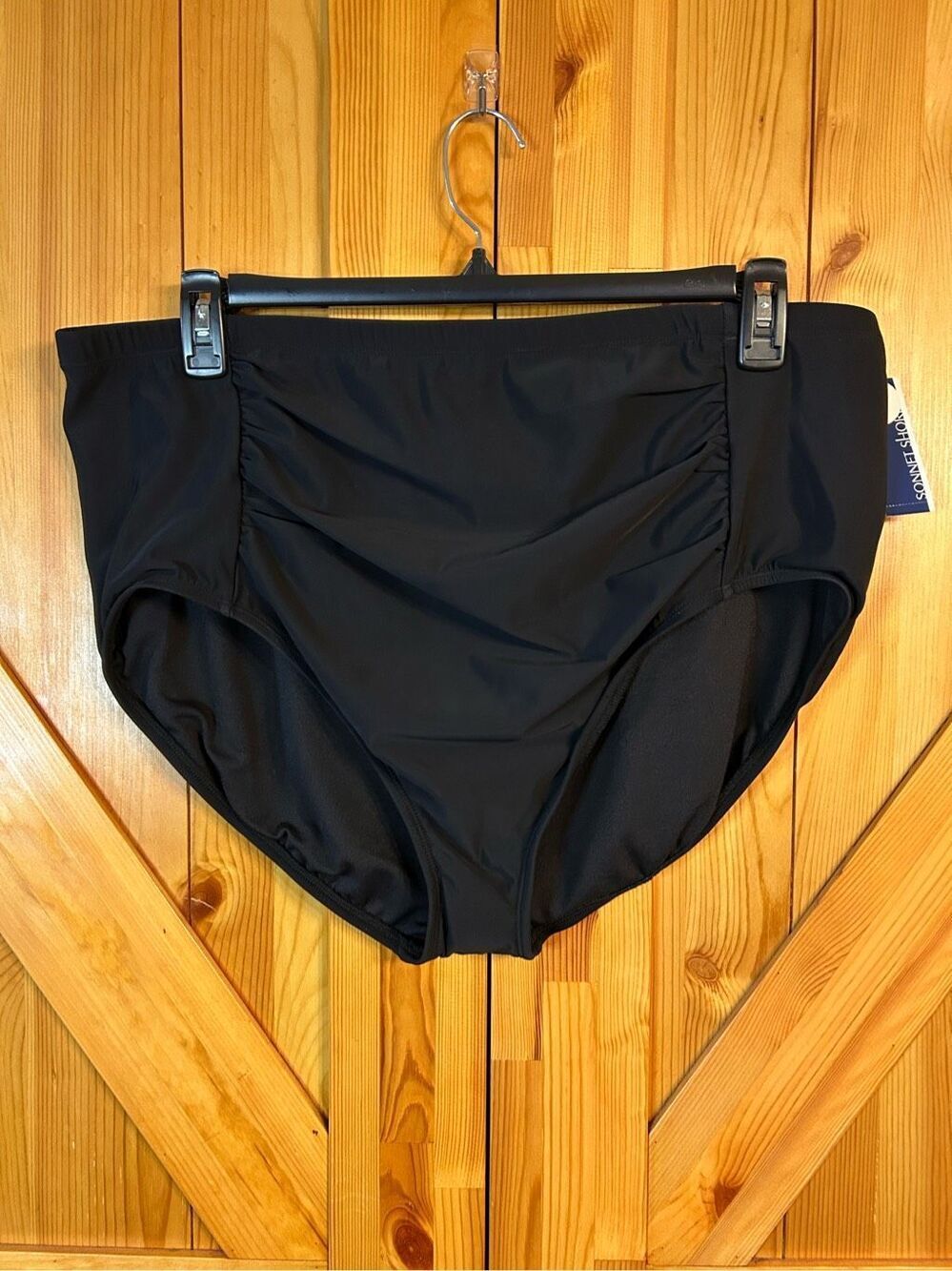 Sonnet Shores Womens High Waist Bikini Swimsuit Bottom Black Size 22W nwt (0267)
